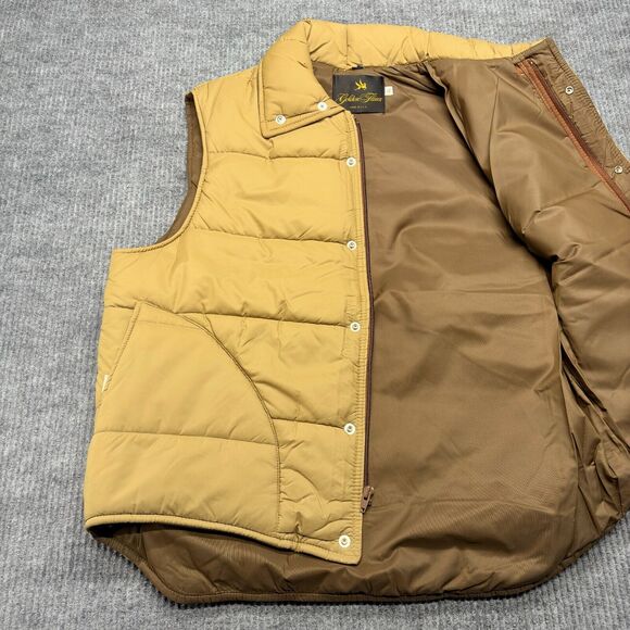 Vintage Golden Fleece Quilted Puffer Vest Jacket Men Large Brown/Tan Made In USA - Picture 3 of 13